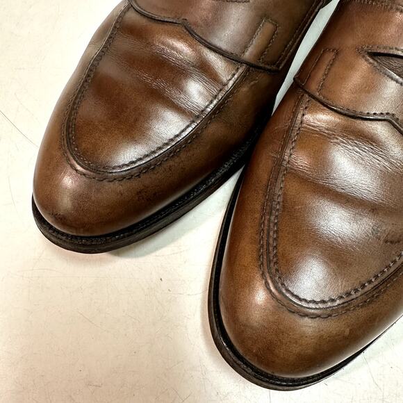 VERY GOOD Crockett & Jones Hand Grade Penny Loafer Brown Calf England US 9.5 - Picture 6 of 12